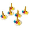 Figurki ozdoby na tort mini jednorożec dekoracje urodzinowe unicorn zestaw cukrowy 6 sztuk